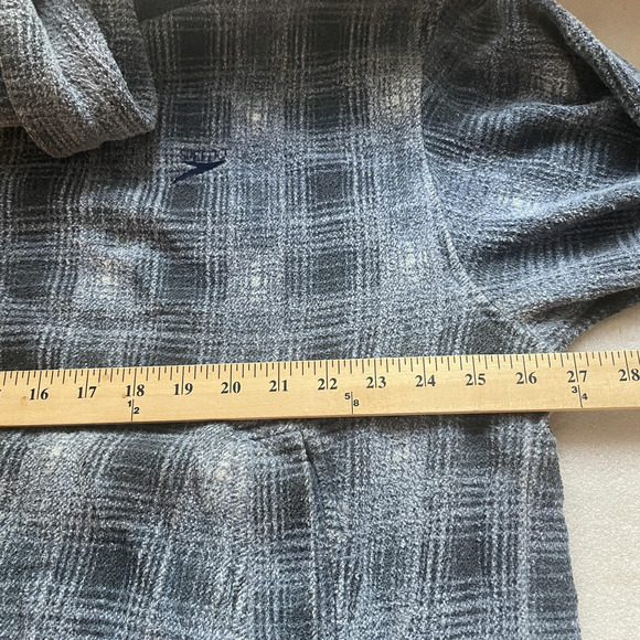 Vintage Speedo Authentic Fitness Hoodie Men Extra Large Blue Gray Plaid Full Zip - Picture 6 of 10